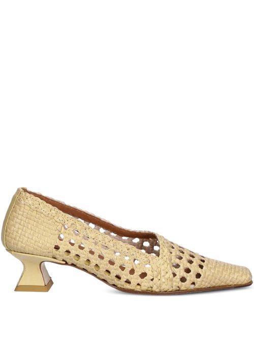 35mm Gisla square-toe pumps - Neutrals