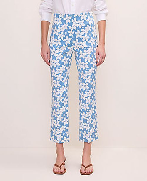 Ann Taylor The Flare Ankle Pant in Floral Print — Curvy Fit