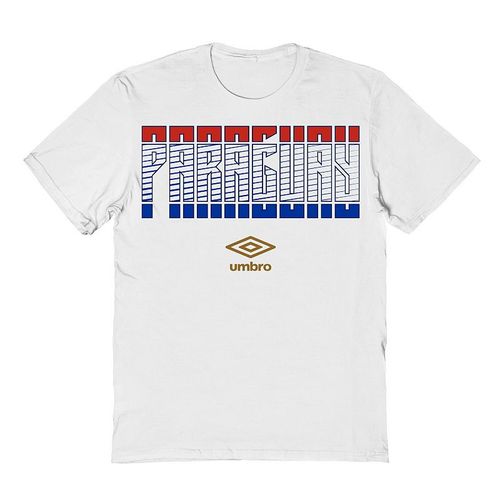 Men's Umbro Paraguay Country Stack Graphic Tee, : arge, White