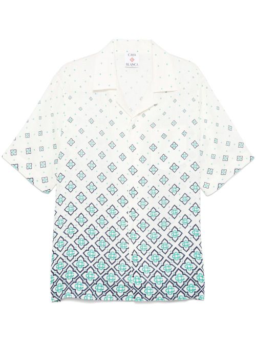 Monogram-print shirt - White