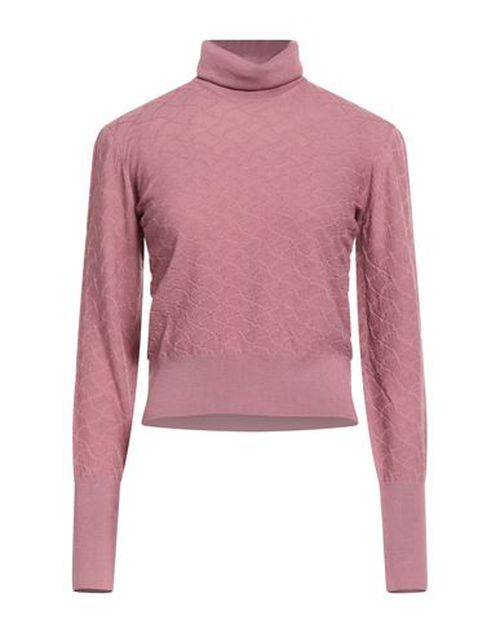 Woman Turtleneck Antique rose Size L Merino Wool