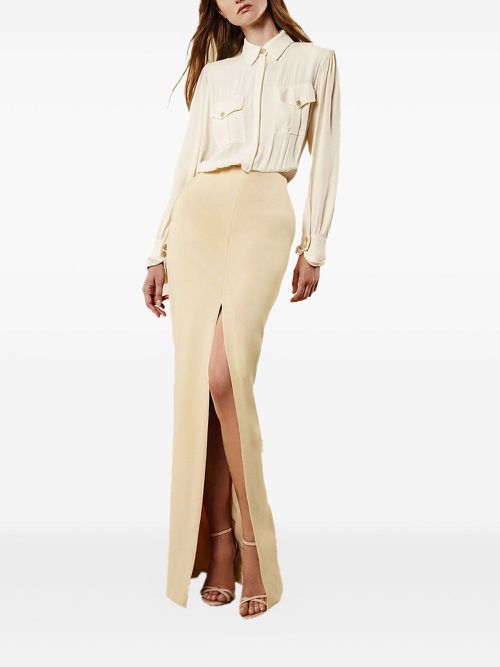 X Elisabetta Franchi Monica maxi dress - Neutrals