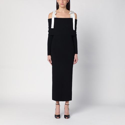 로테이트 비르커 크리스텐슨 여성 Black midi dress with bows 113718100VI/Q_ROTAT-100_112-36