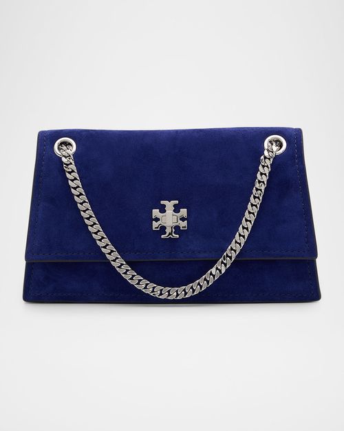 Kira Turnlock Suede Convertible Shoulder Bag