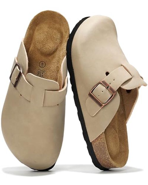 Project Cloud Genuine Leather Footbed Clogs for Women