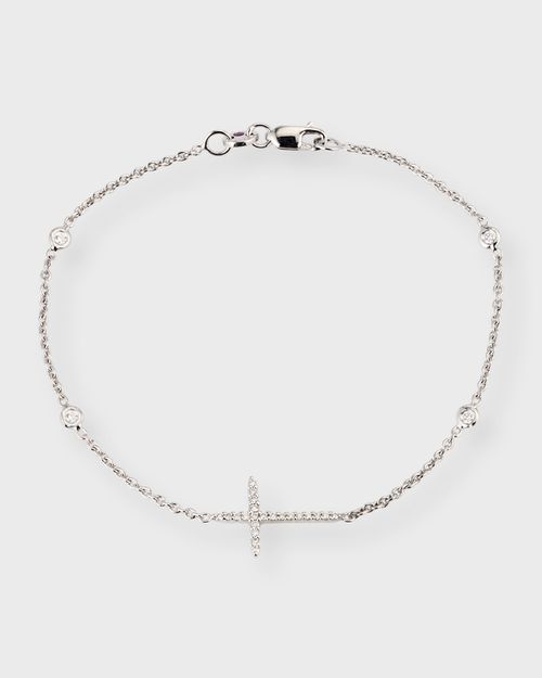 Integrated Diamond Cross Bracelet