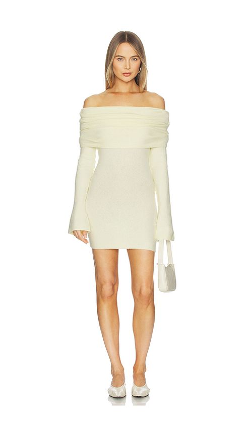SEROYA Selene Mini Dress in Lemon. L. Also in M, S, XL