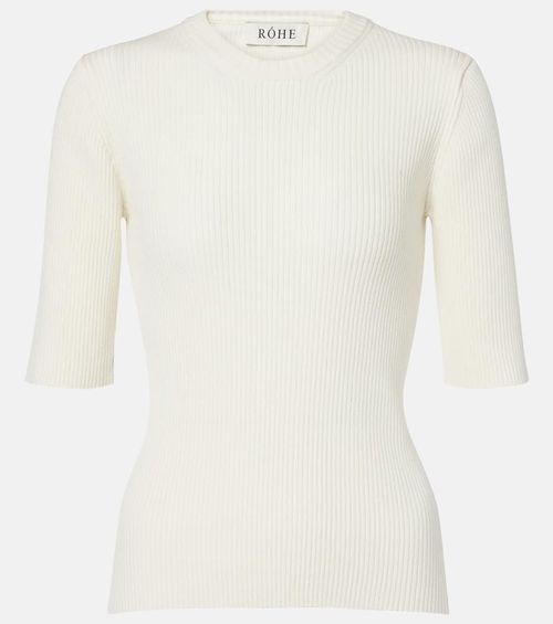 Róhe Ribbed-knit cotton-blend top