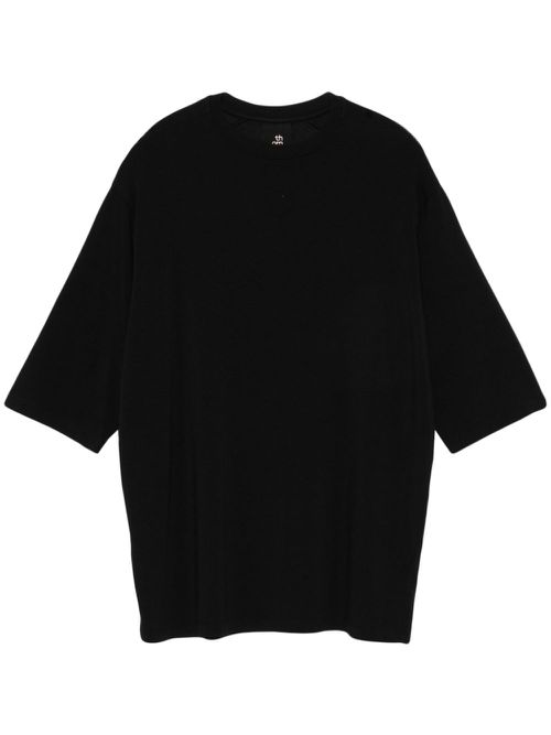 Embroidered-motif T-shirt - Black