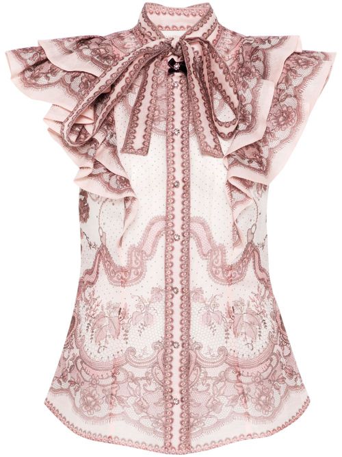 Frilled blouse - Pink
