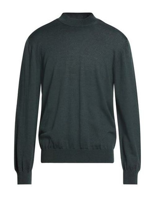 Man Turtleneck Dark green Size 46 Merino Wool