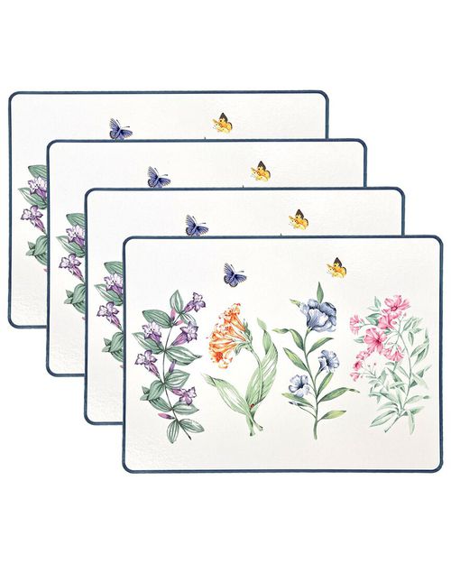 Set Of 4 Butterfly Meadow Garden Cork Placemats