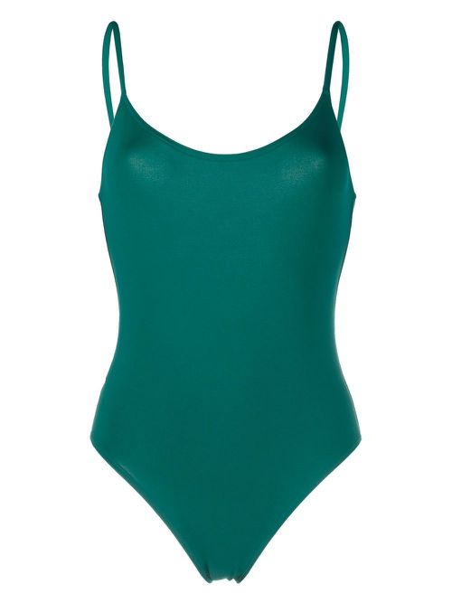 Low-back one-piece swimsuit - Green