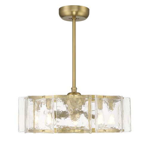 Warm Brass LED Fan D'Lier from the Genry Collection