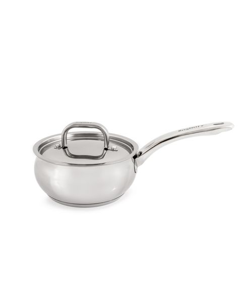 "Belly Shape 18/10 Stainless Steel 6.25"" Sauce Pan with Ss Lid, 1.5qt. - Silver"
