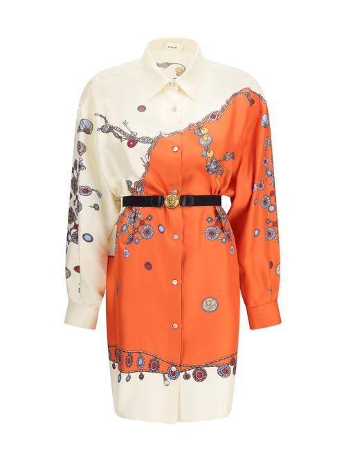 Stolen Jewels Shirt Dress — Orange