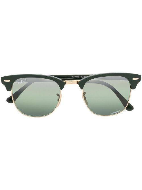 Tinted straight-arm sunglasses - Green