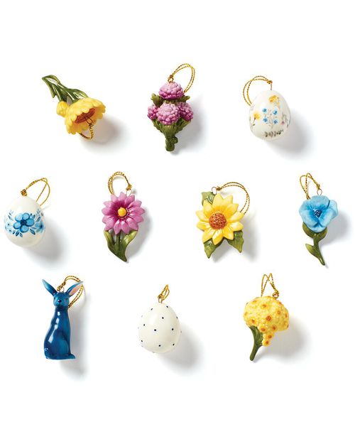Floral Easter 10Pc Ornament Set
