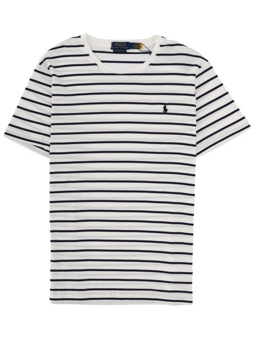 White Navy Striped T-Shirt