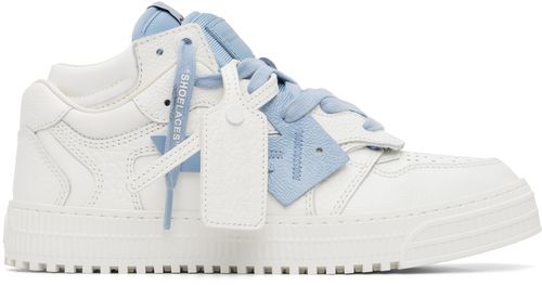 White & Blue 3.0 Floating Arrow Sneakers
