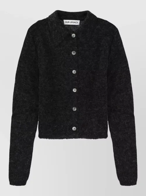 Our Legacy - long sleeve collared ribbed knit top