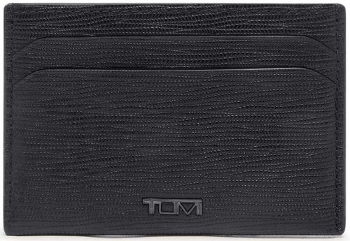 Nassau Slim Card Case in Black Embossed