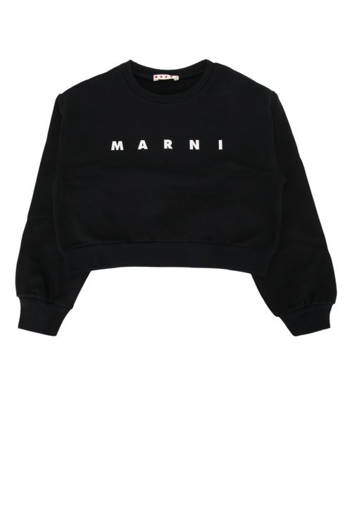 Logo-Embroidered Cotton Sweatshirt — Black