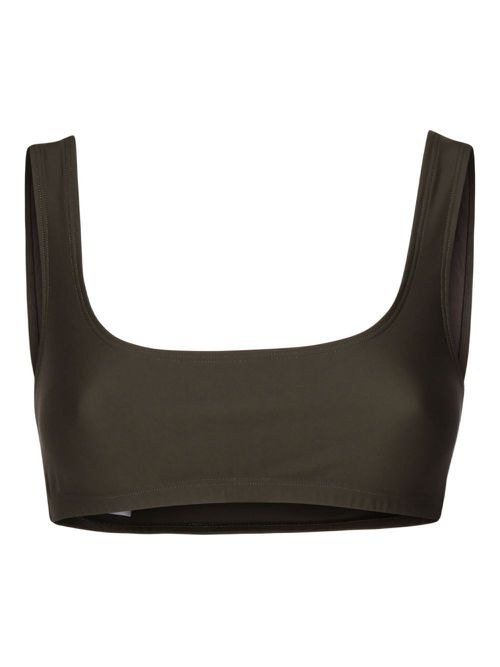 Square-neck top - Brown