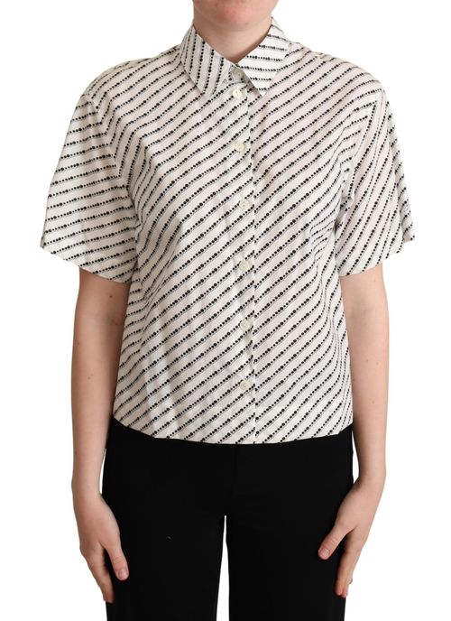 Dotted Cotton Shirt — White