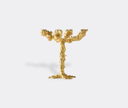 'drip' Candle Holder, Four Arms, Gold