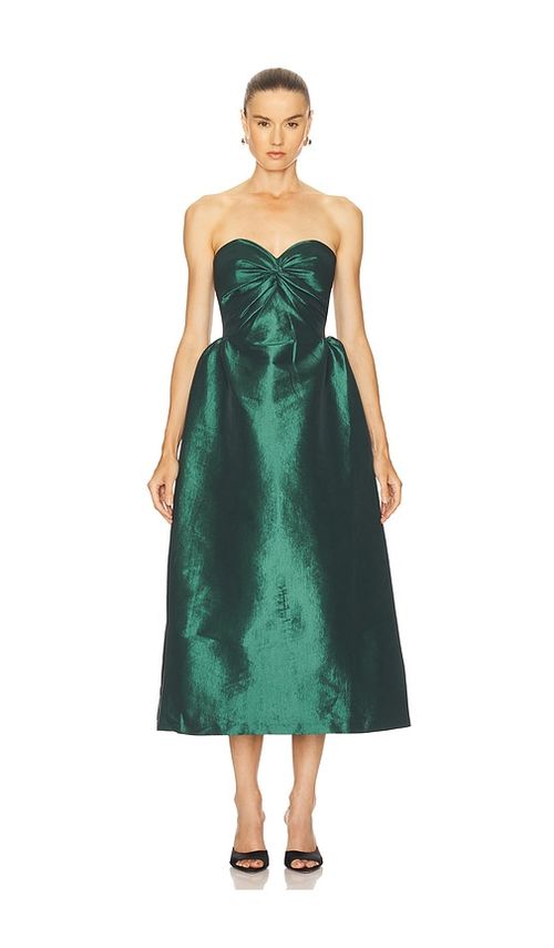 Kika vargas vestido midi rose en color verde 8 también , 10, 2