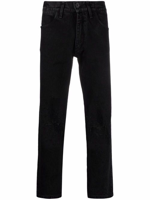 Mid-rise cropped jeans - Black