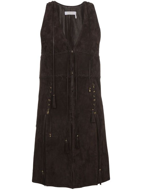 Longline gilet - Brown