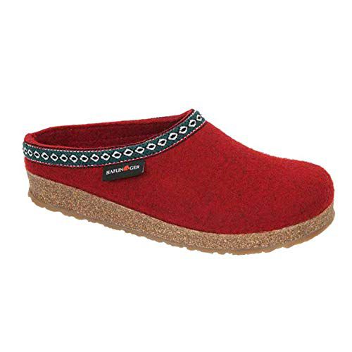 HAFLINGER GZ Felt Clogs Mules Shoes Unisex Brown EU