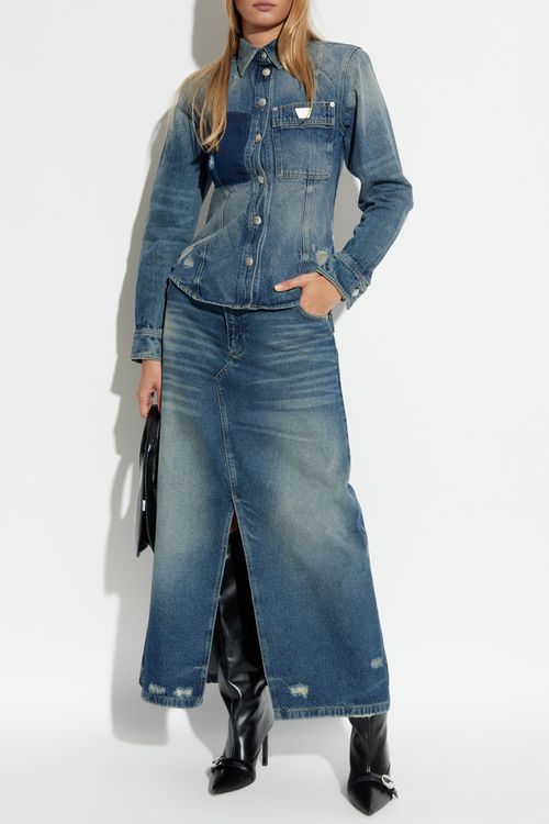 Denim Skirt, Women's, Navy Blue