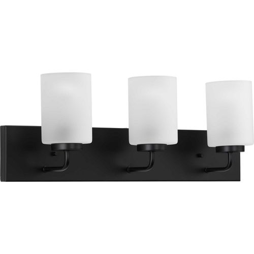 Matte Black Three Light Bath Bracket from the Merry Collection