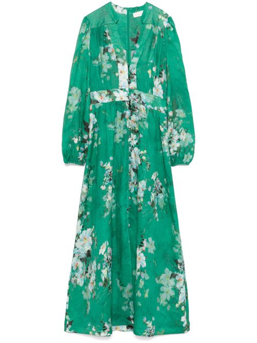 Everley Plunge midi dress - Green