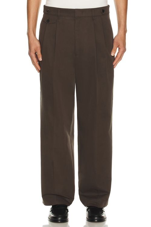 Le17Septembre Two Tuck Trousers in Brown