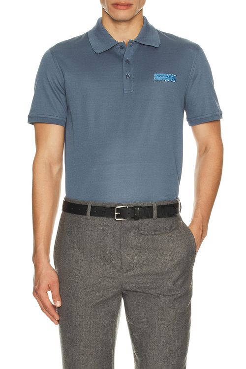 Givenchy Short Sleeve Polo Regular Fit in Military Blue - Blue. M also in S, XXL/2X