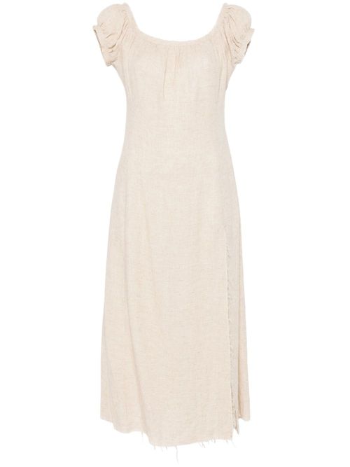 Frayed midi dress - Neutrals