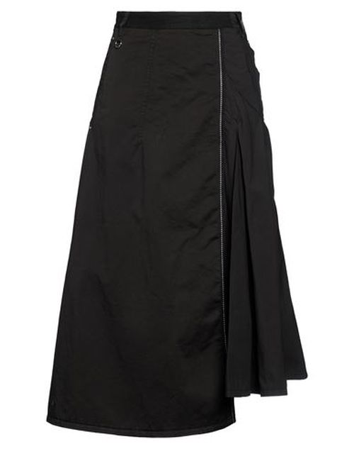 Woman Midi skirt Black Size 4 Cotton, Elastane