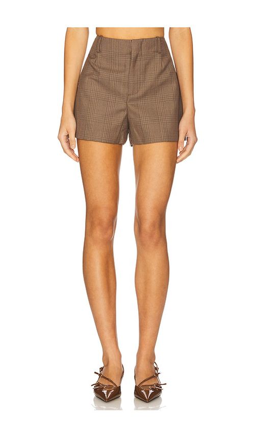 Cami nyc jolie plaid short en color marrón  8  también en 0, 10, 12, 2