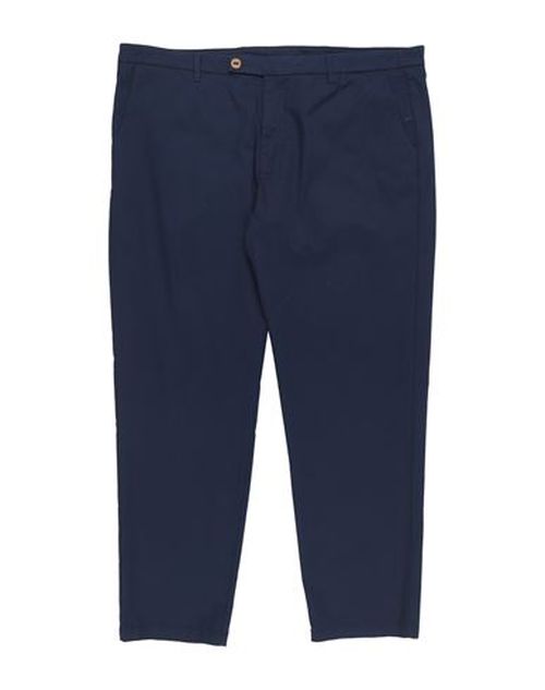Man Pants Navy Size 42 Cotton, Elastane