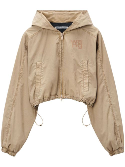 Zip-up hooded jacket - Neutrals