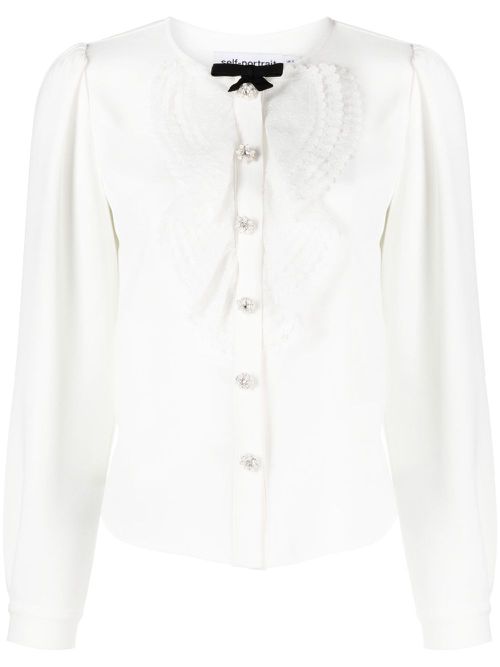 Crystal-embellished blouse - White