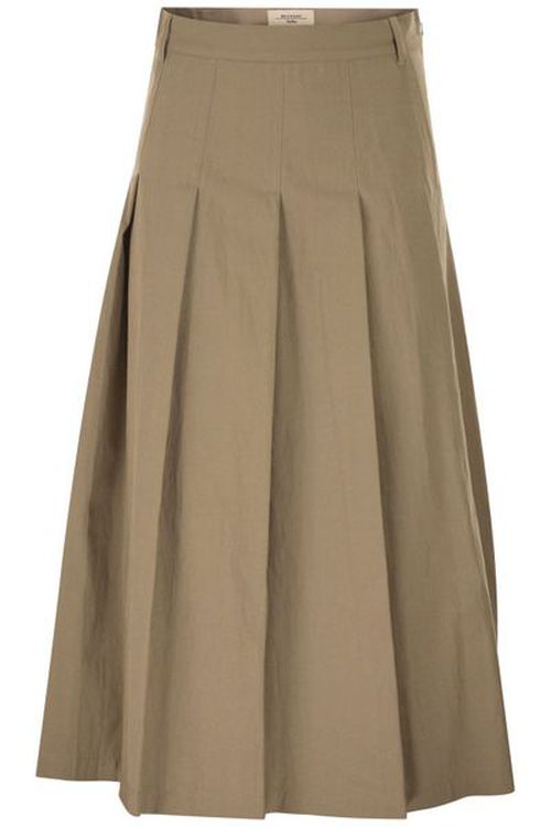 Weekend Max Mara Wkdorme Pleated Midi Gabardine Skirt