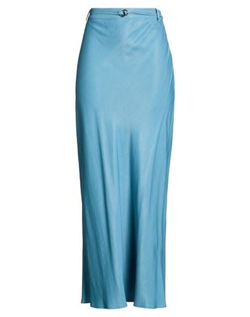 Woman Maxi skirt Azure Size 6 Rayon, Viscose, Linen