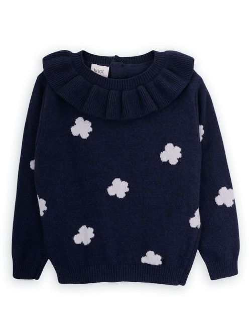 Floral-print jumper - Blue