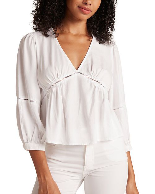 Ladder Trim Peplum Top