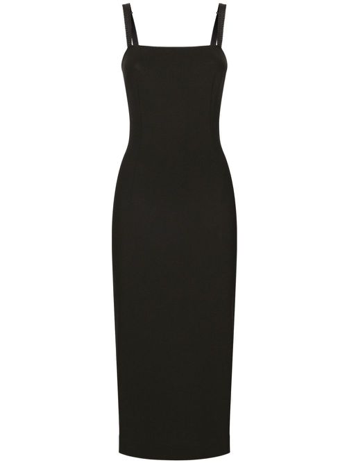 Milano-stitch midi dress - Black